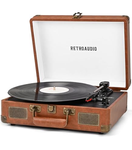 ミュージック LIDO Amazon.com: Vinyl Record Player 3-Speed Bluetooth Suitcase